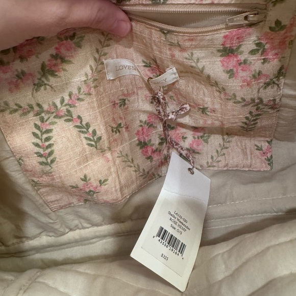 LoveShackFancy Shelby weekender rose hemp bag NWT - Picture 4 of 9